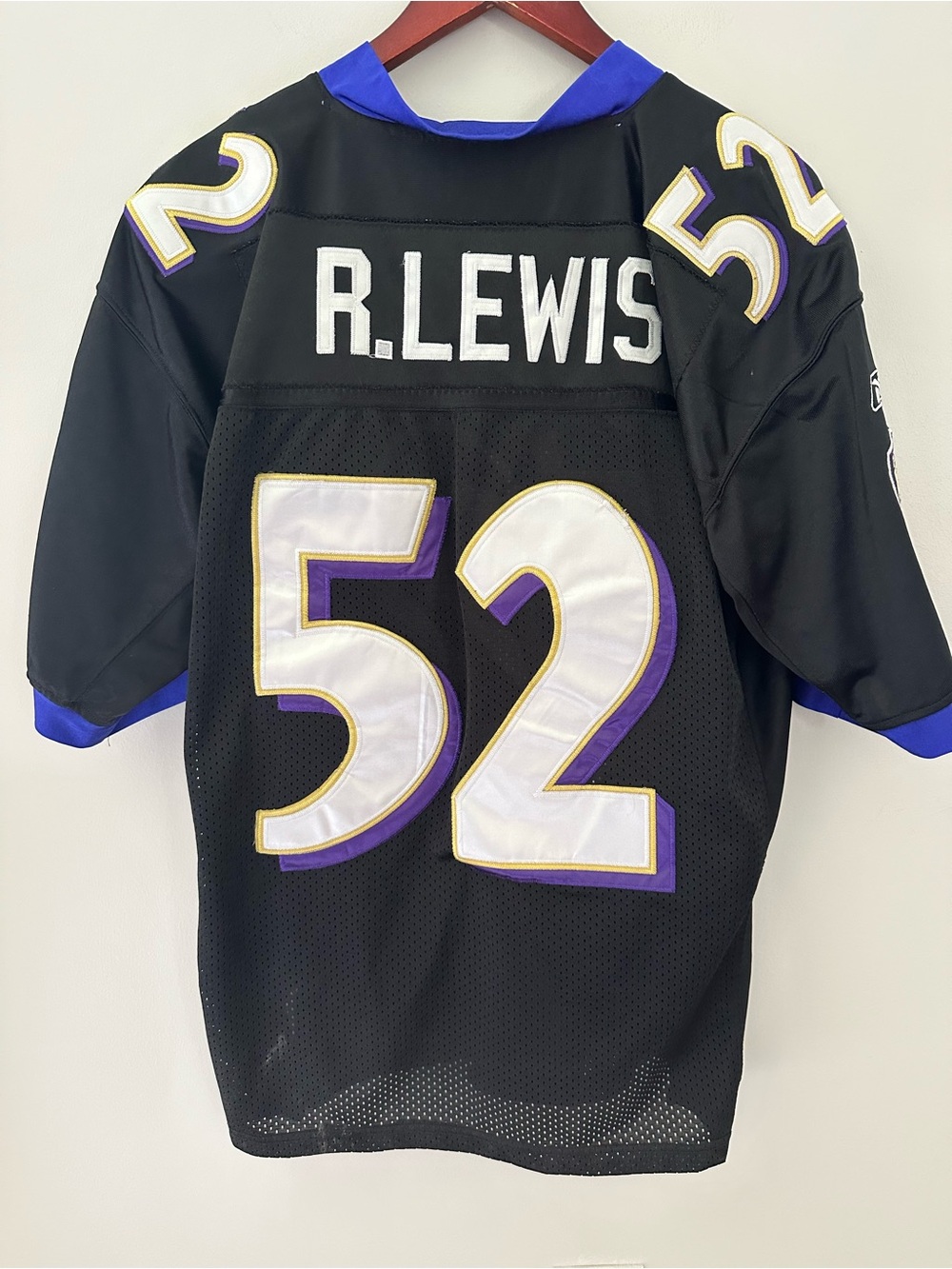 Reebok Ray Lewis Ravens 52 Black NFL Players Jersey Size 48 Large - Picture 2 of 12